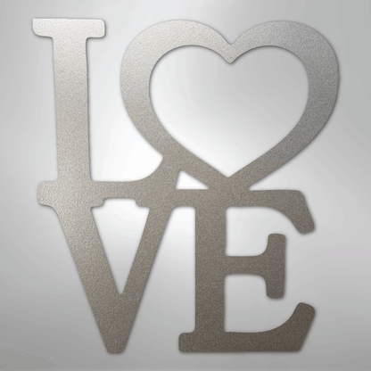 LOVE Steel Sign | Contemporary Metal Wall Art | Made in USA