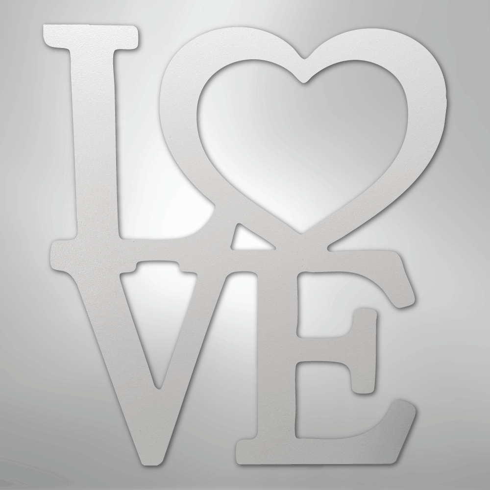 LOVE Steel Sign | Contemporary Metal Wall Art | Made in USA