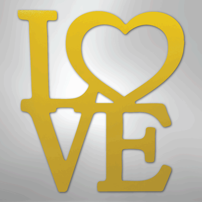 LOVE Steel Sign | Contemporary Metal Wall Art | Made in USA