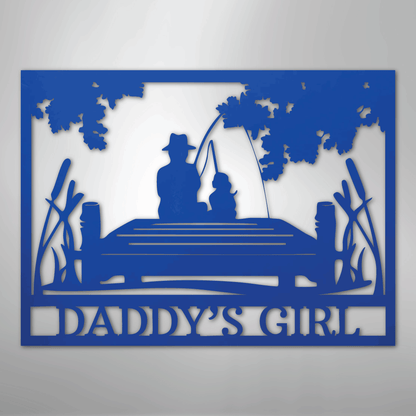 Daddy's Girl Fishing Sign | Personalized Steel Wall Art | Made in USA