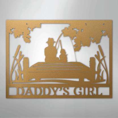 Daddy's Girl Fishing Sign | Personalized Steel Wall Art | Made in USA