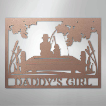 Daddy's Girl Fishing Sign | Personalized Steel Wall Art | Made in USA