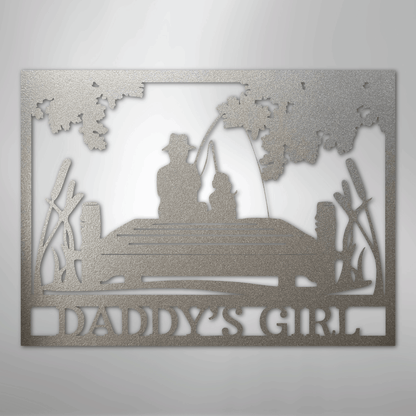 Daddy's Girl Fishing Sign | Personalized Steel Wall Art | Made in USA