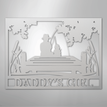 Daddy's Girl Fishing Sign | Personalized Steel Wall Art | Made in USA
