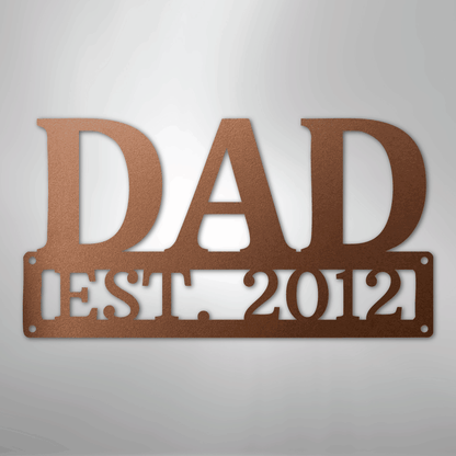 Personalized Dad Sign | Custom Steel Wall Art | Made in USA