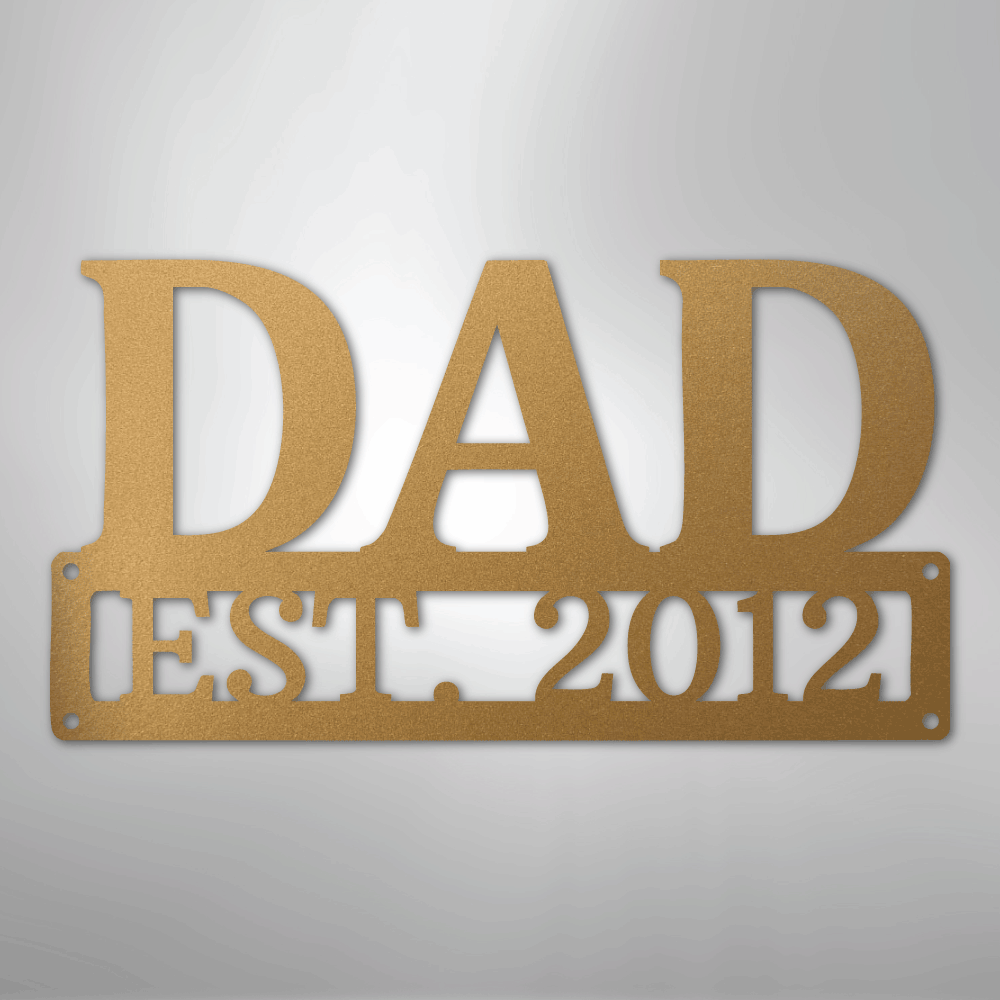 Personalized Dad Sign | Custom Steel Wall Art | Made in USA