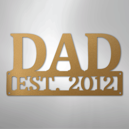 Personalized Dad Sign | Custom Steel Wall Art | Made in USA
