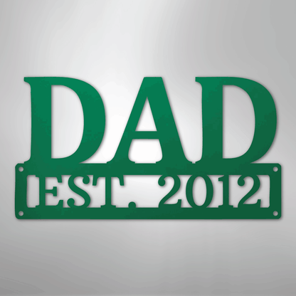 Personalized Dad Sign | Custom Steel Wall Art | Made in USA
