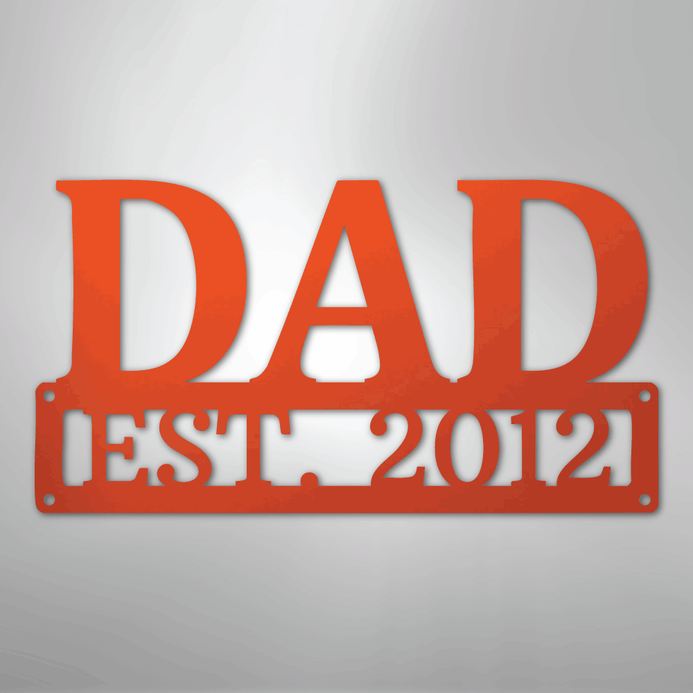 Personalized Dad Sign | Custom Steel Wall Art | Made in USA