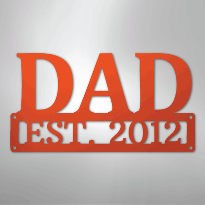 Personalized Dad Sign | Custom Steel Wall Art | Made in USA