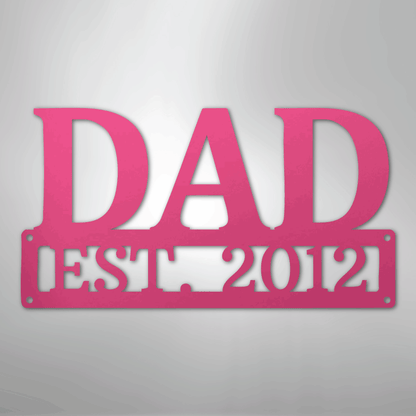 Personalized Dad Sign | Custom Steel Wall Art | Made in USA