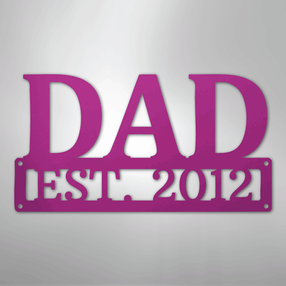 Personalized Dad Sign | Custom Steel Wall Art | Made in USA