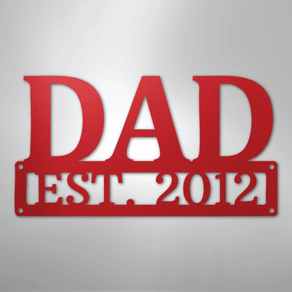 Personalized Dad Sign | Custom Steel Wall Art | Made in USA