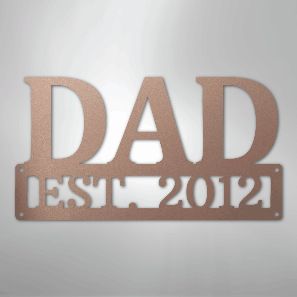 Personalized Dad Sign | Custom Steel Wall Art | Made in USA