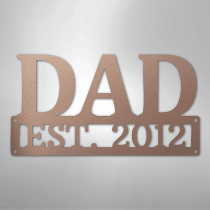 Personalized Dad Sign | Custom Steel Wall Art | Made in USA