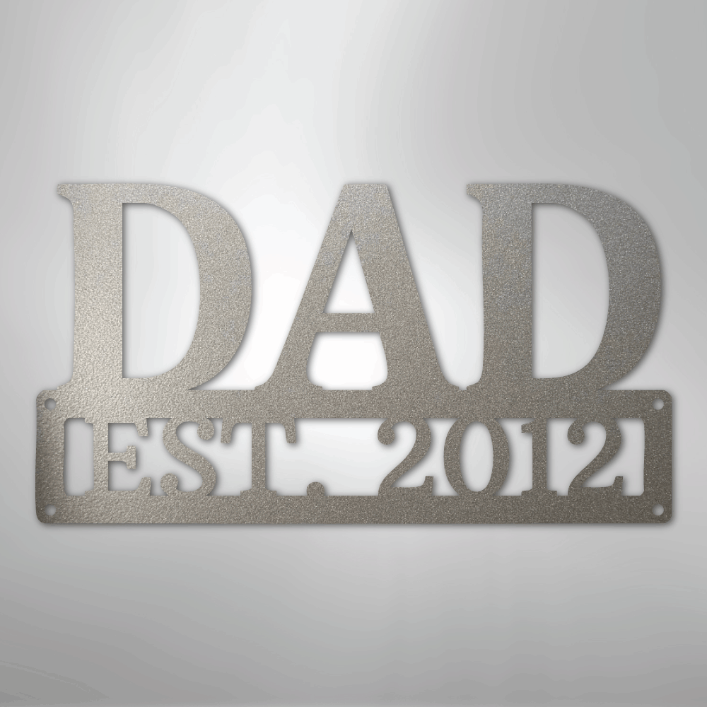Personalized Dad Sign | Custom Steel Wall Art | Made in USA