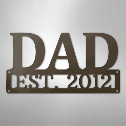 Personalized Dad Sign | Custom Steel Wall Art | Made in USA