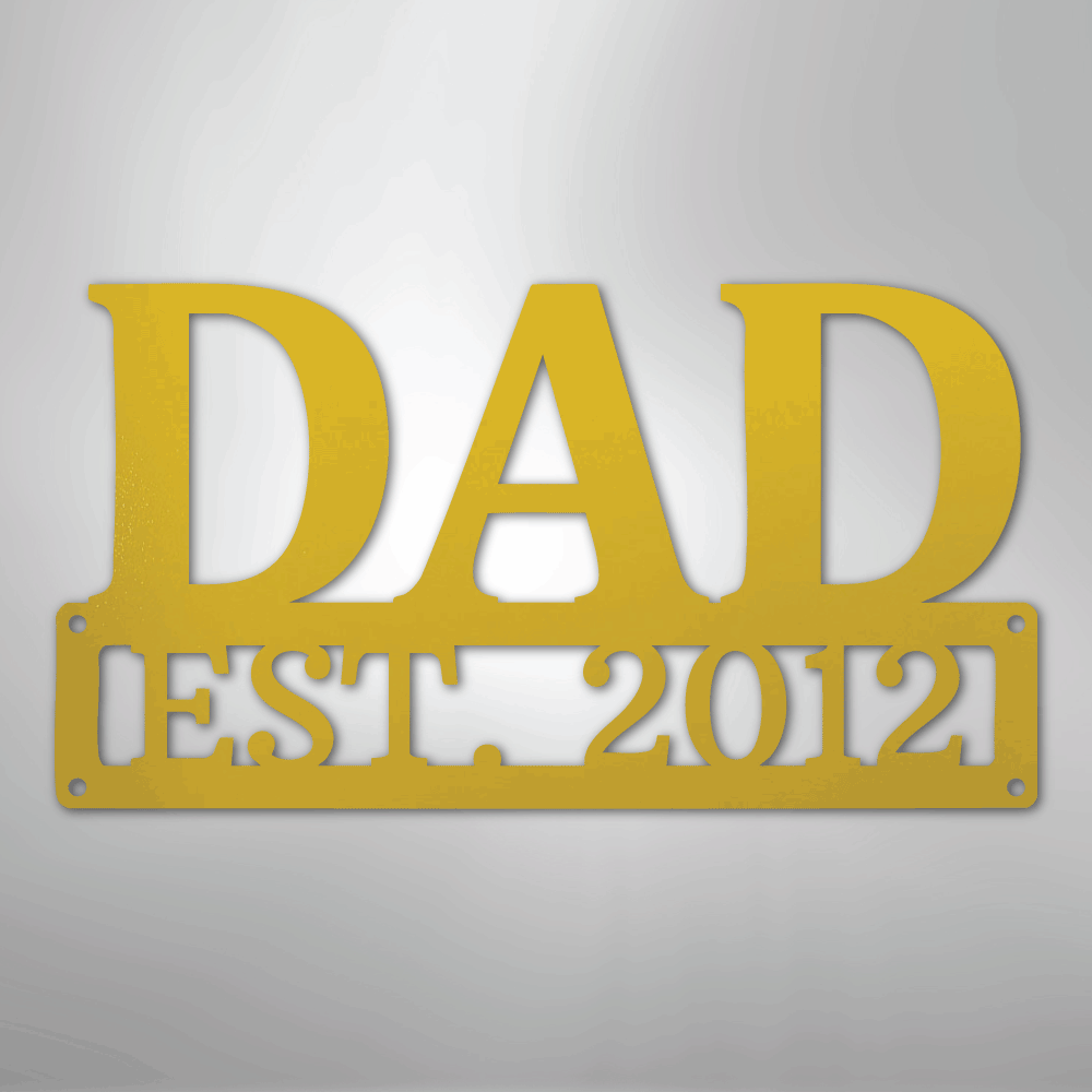 Personalized Dad Sign | Custom Steel Wall Art | Made in USA