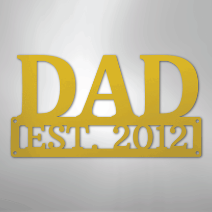 Personalized Dad Sign | Custom Steel Wall Art | Made in USA