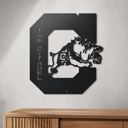 Citadel Bulldog Sign | Custom Steel Wall Art | Made in USA