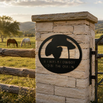 Custom Cowgirl Sign | Personalized Steel Wall Art | Made in USA
