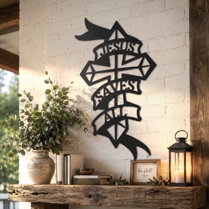 Jesus Saves All Sign | Custom Steel Wall Art | Made in USA