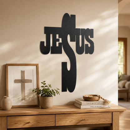 Jesus Cross Sign | Custom Steel Wall Art | Made in USA
