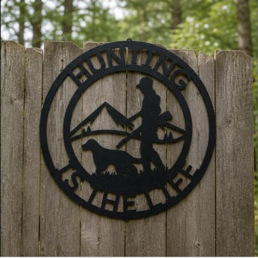The Hunter Monogram Sign | Personalized Steel Wall Art | Made in USA