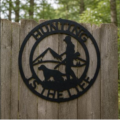 The Hunter Monogram Sign | Personalized Steel Wall Art | Made in USA