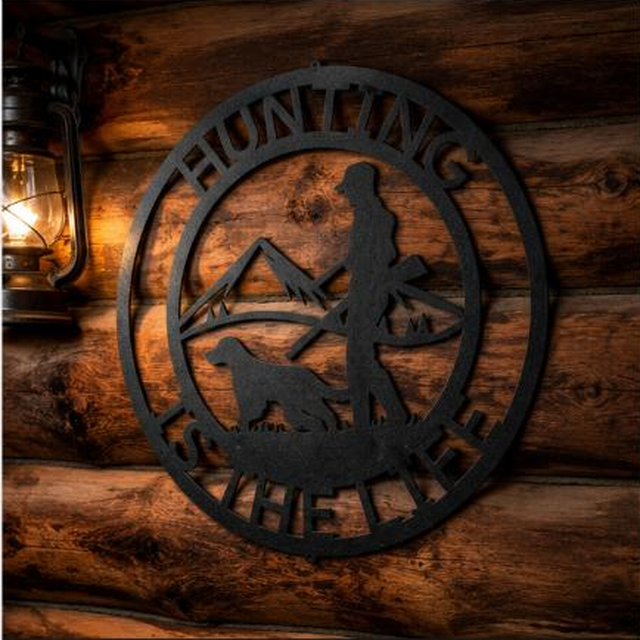 The Hunter Monogram Sign | Personalized Steel Wall Art | Made in USA